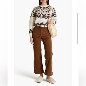 Frame Wide-Leg Stretch Corduroy Pants